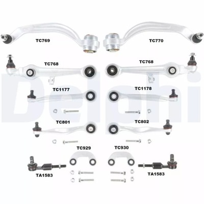 КОМПЛЕКТ РЫЧАГОВ ПОДВЕСКИ ПЕРЕД AUDI A4 VW PASSAT 1.6-2.8 11.94-09.01