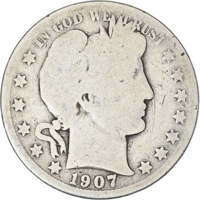 Moneta, USA, Barber Half Dollar, Half Dollar, 1907