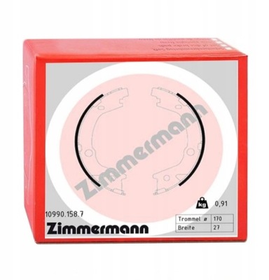Zimmermann 10990.158.7 набір колодка гальмівних фото №1