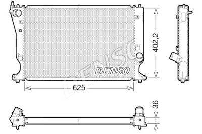 DENSO AUŠINTUVAS VARIKLIO VANDENS TOYOTA AVENSIS COROLLA VERSO 2.0D 2.2D 