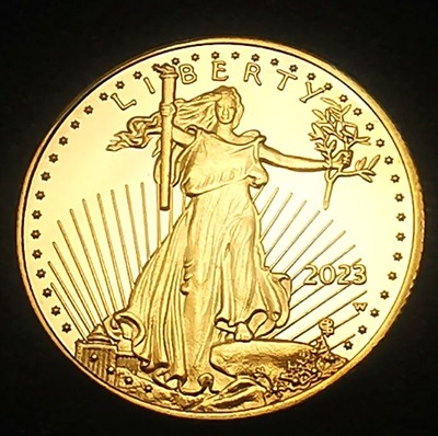 USA ,25 Dolarów 2023 ,American Gold Eagle ,1/2 Uncji złota, pozłacana kopia