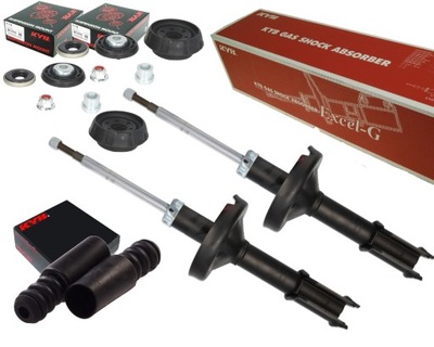 Kyb 2x амортизатори + подушки безпеки + захист i відбійники renault twingo ii перед фото №1