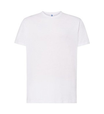 Koszulka T-shirt JHK męska bawełna 3XL biała 190g
