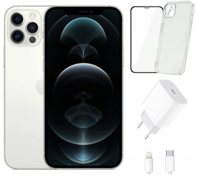 Smartfon Apple iPhone 12 Pro Max 128 GB Srebrny | Silver|BATERIA 100%