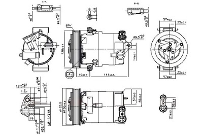 NISSENS COMPRESOR DE ACONDICIONADOR ALFA ROMEO GIULIETTA LANCIA DELTA 3  