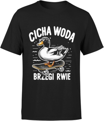 KOSZULKA Z NADRUKIEM MĘSKA ŚMIESZNA MĘSKA T-SHIRT Z NAPISEM NADRUK ROZ XL