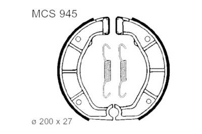 ZAPATAS DE TAMBOR DE FRENADO TRW LUCAS MCS 945 BMW R100 RT/2  