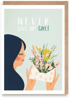 Kartka Never Give Up, Girl!, eko koperta