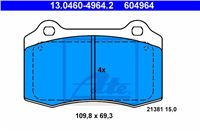 ATE ZAPATAS DE FRENADO PARTE TRASERA JEEP GRAND CHEROKEE 17-  