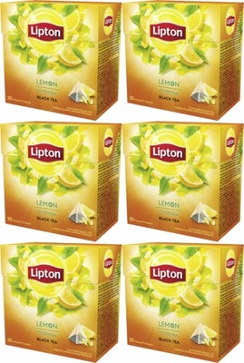 LIPTON herbata LEMON CYTRYNA 20 piramidki x6