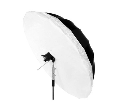 PRO PARASOL STUDYJNY SREBRNY 180cm 185cm Z DYFUZOREM WŁÓKNO SZKLANE