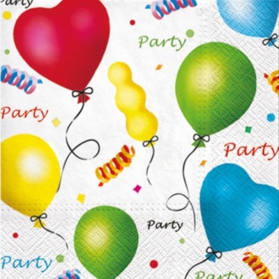SERWETKI urodzinowe z balonami na urodziny 1-99