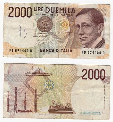 WŁOCHY 1990 2000 LIRE