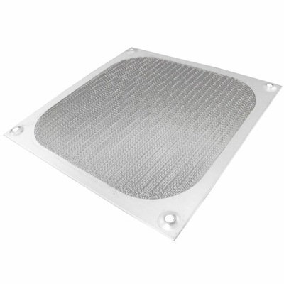 ALUMINIOWY GRILL/FILTR FAN PRZECIWKURZOWY OSŁONA WENTYLATORA 120-mm SREBRNY