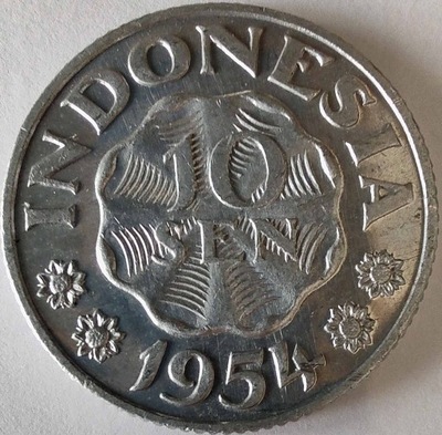 0144 - Indonezja 10 senów, 1954