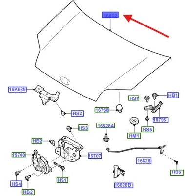Капот ford transit connect mk1 5149226 _ at16-v16610-aa фото №1