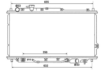 NRF РАДИАТОР ДВИГАТЕЛЯ ВОДЫ KIA SHUMA SHUMA I SHUMA II 1.5 1.6 1.8