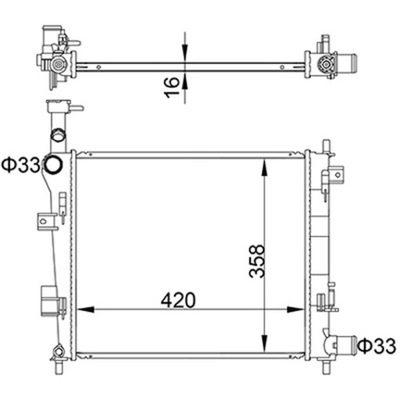 CHLODNICA, SISTEMA DE REFRIGERACIÓN DEL MOTOR HART 622 276  