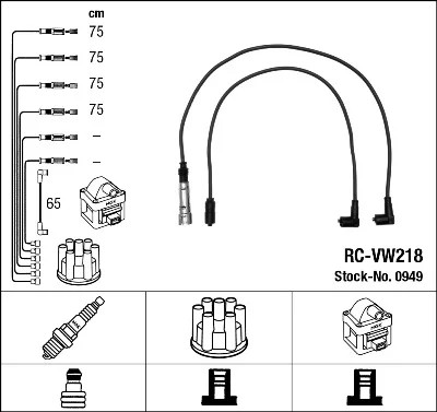 CABLES ZAP. 0949 NGK  