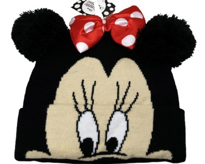 Czapka zimowa dziecięca dziewczęca Disney MYSZKA MINNIE Kokarda 50-55cm