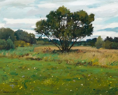 Drzewo 50x60, obraz olejny J. Podlodowski