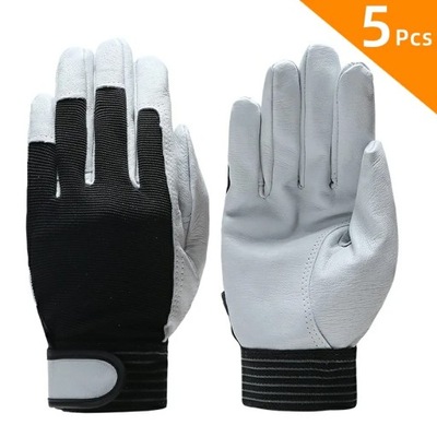 HENDUGLS Leather Work Gloves Safety D Grade Wear-Resistant Safety Working