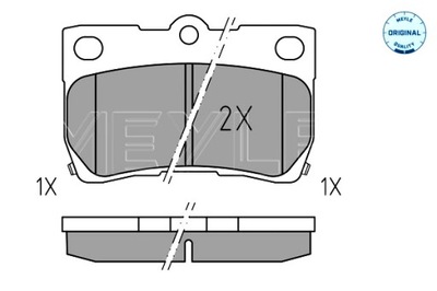 MEYLE КОЛОДКИ ТОРМОЗНЫЕ ЗАД LEXUS GS IS C IS II IS III 2.2D-4.3