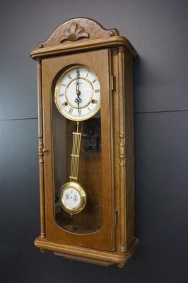 Zegar wiszący drewniana skrzynka vintage