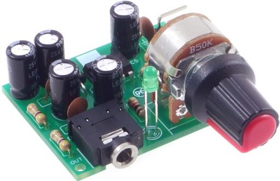Prosty wzmacniacz słuchawkowy z układem TDA2822, DIY, AVT1782 B