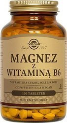 SOLGAR MAGNEZ Z WITAMINA B6 100 TABLETEK