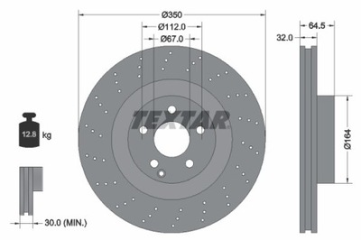 2X ДИСК ТОРМОЗНОЙ DB ПЕРЕД W211/W212/W221 02- 92176405