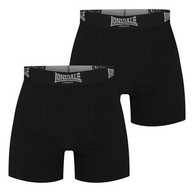 2x Bokserki Lonsdale TRUNKS czarne w pudełku, Rozmiar 4XL