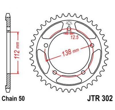 ENGRANAJE PARTE TRASERA JT 39-ZEBOW CBR 1100 1997-2008  