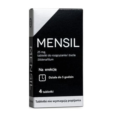 Mensil, 25 mg, tabletki do rozgryzania, żucia, 4 s