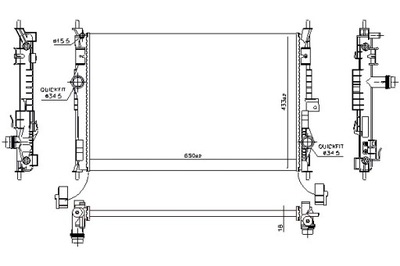 NISSENS AUŠINTUVAS VARIKLIO VANDENS DS DS 4 II DS 7 CITROEN BERLINGO 