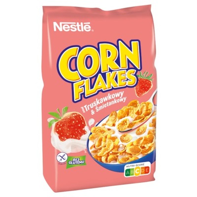 Nestle Corn Flakes Płatki truskawka śmietanka 250g