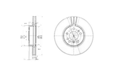 DELPHI DISCS BRAKE 2 PCS. BMW X3 3.0 SD (E83) - milautoparts-fr.ukrlive.com