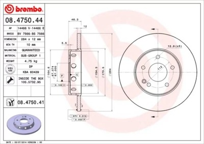 BREMBO 08.4750.41 DISC BRAKE  