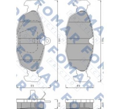 Fomar тормозные колодки тормозные opel astra/ corsa фото №1