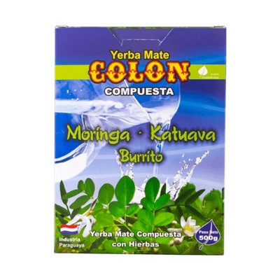 Yerba Mate Colon Moringa Katuava Burrito 500 g