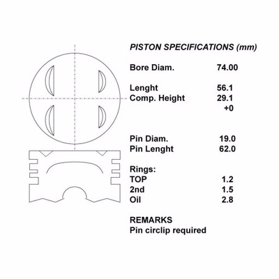 Iap quality parts 101-16060 поршень фото №1