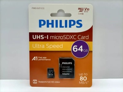 KARTA PAMIĘCI SDXC PHILIPS FM64MP45B/00 64 GB
