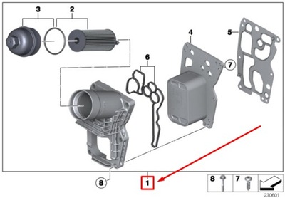 Mini countryman r60 двигатель oil фильтр 8507150 11428507150 фото №1
