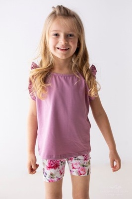 Fioletowa bluzka dla dziewczynki motylek rozmiar 116