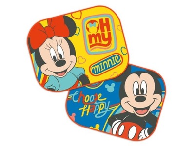 CORTINAS 44X35 CM, MICKEY & MINNIE, 2 PIEZAS  