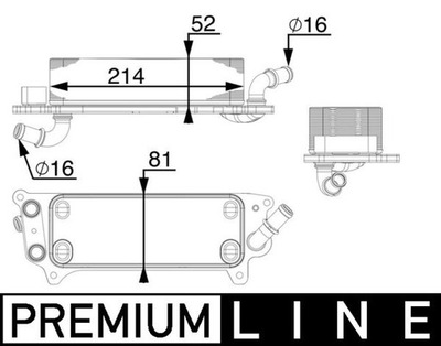 MAHLE ORIGINAL CLC 77 000P РАДИАТОР МАСЛА, АВТОМАТИЧЕСКИЙ РУЛЕВОЙ МЕХАНИЗМ