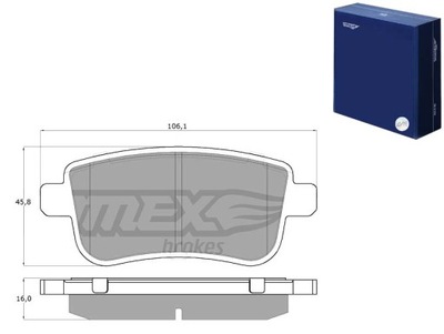 Тормозные колодки тормозные renault megane 08- задняя tomex brakes фото №1