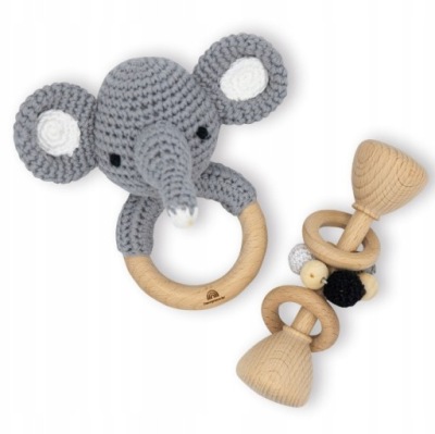 GRZECHOTKA I GRYZAK DLA DZIECI SŁONIK