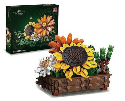 Klocki - słonecznik w koszu