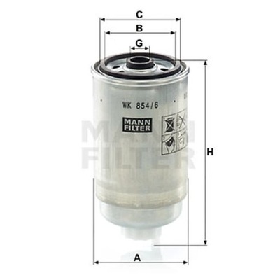 FILTRO COMBUSTIBLES MANN-FILTER WK 854/6  